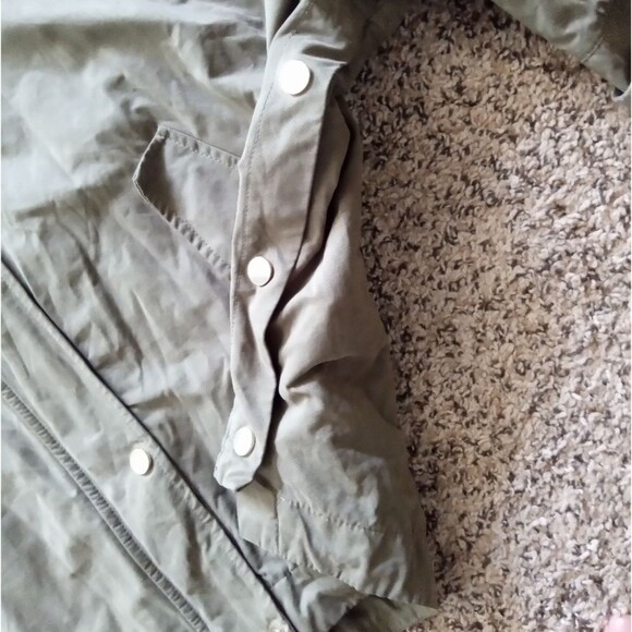 NWOT Zara Oversized Hooded Water Repellent Parka Green Size Medium - Picture 9 of 10